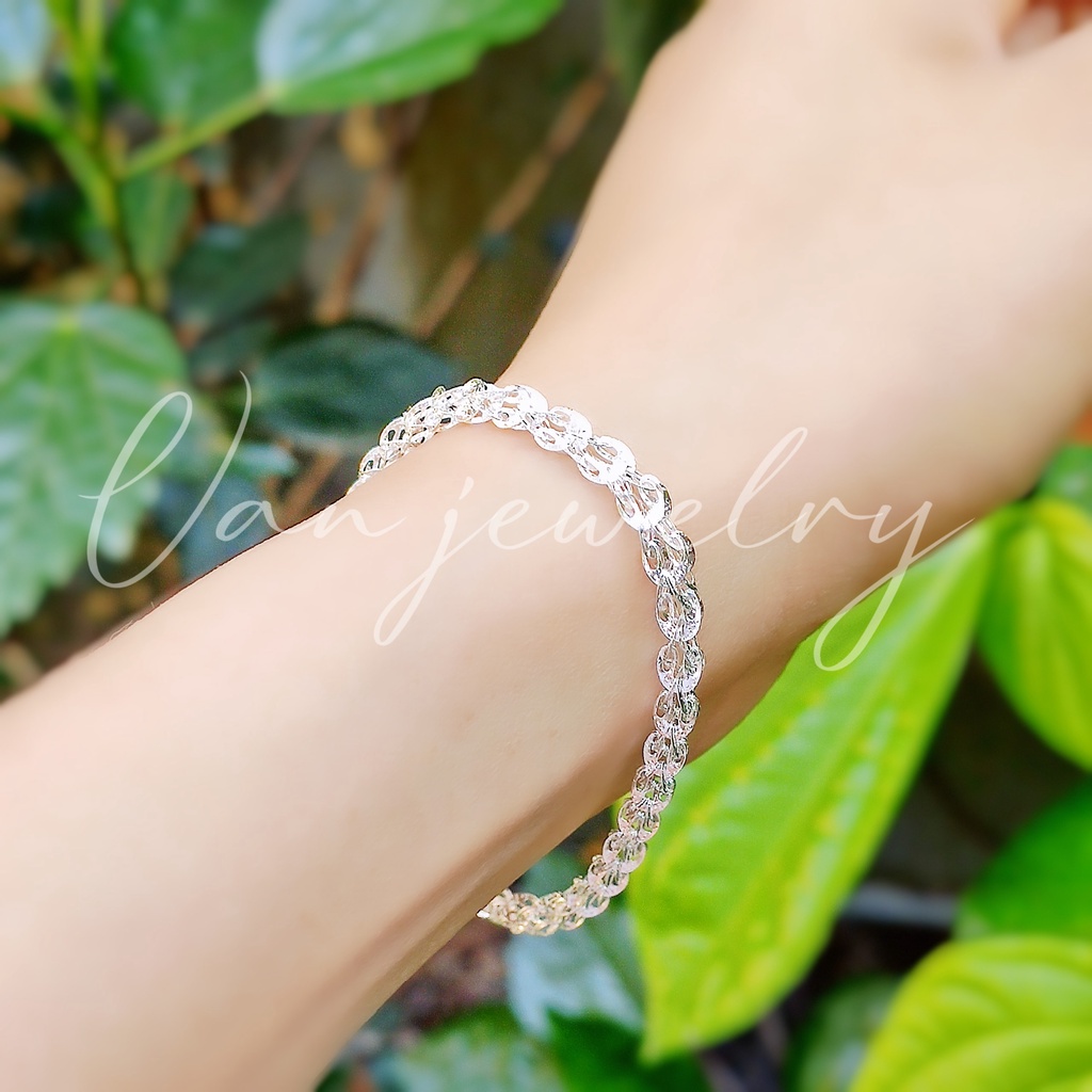 Lắc tay bạc ta bạc 925 Lắc Đuôi Phụng duyên dáng Van Jewelry V10006