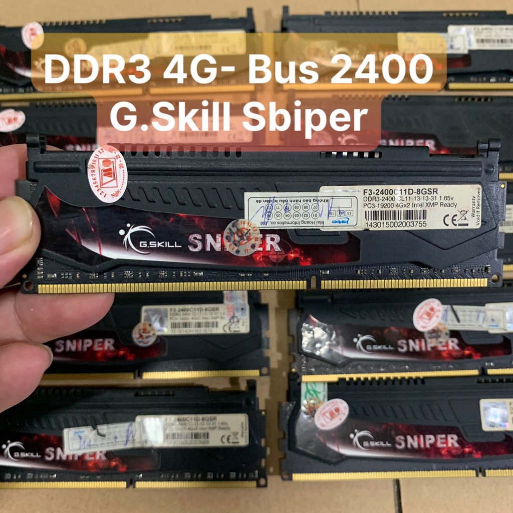 Ram - DDR3 - 4G - Bus 1333/1600/1866/2400 Kingmax,Kington Fury,Gkill,Team,Corsair Tản Nhiệt... - Vi Tính Bắc Hải