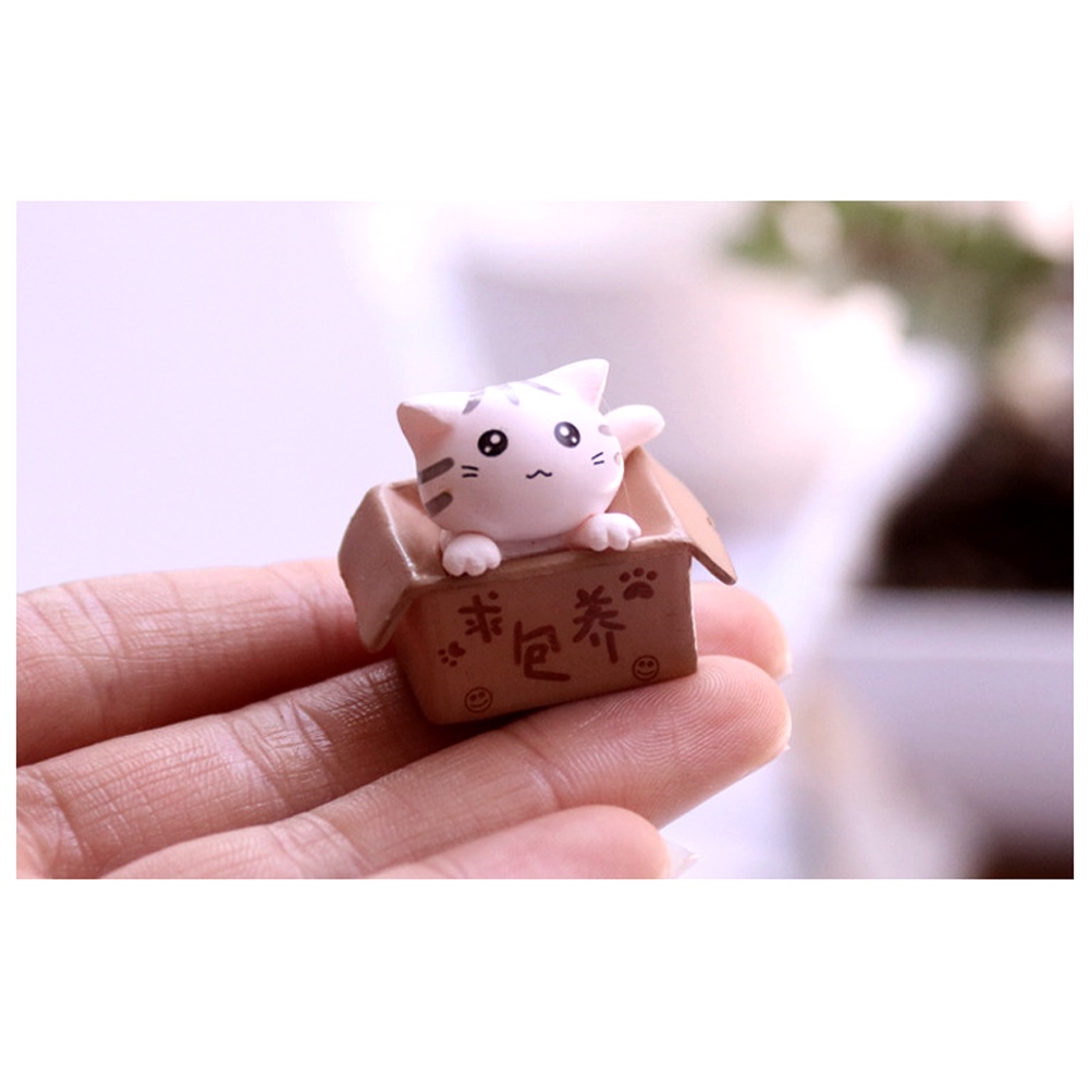 Tượng  trang trí nhựa resin mini hình mèo hoạt hình xinh xắn