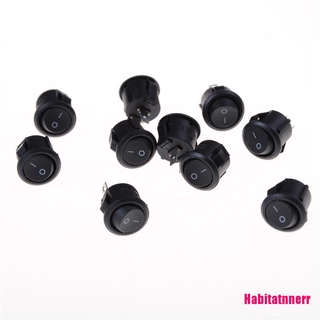 Set 10 Công Tắc Bật / Tắt Tròn 16mm 2 Chấu Chuyên Dụng Cho Tàu Thuyền