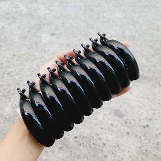 Combo 4 cái Kẹp tóc ngang,kẹp cóc mo trơn màu đen (7cm/9.5cm)