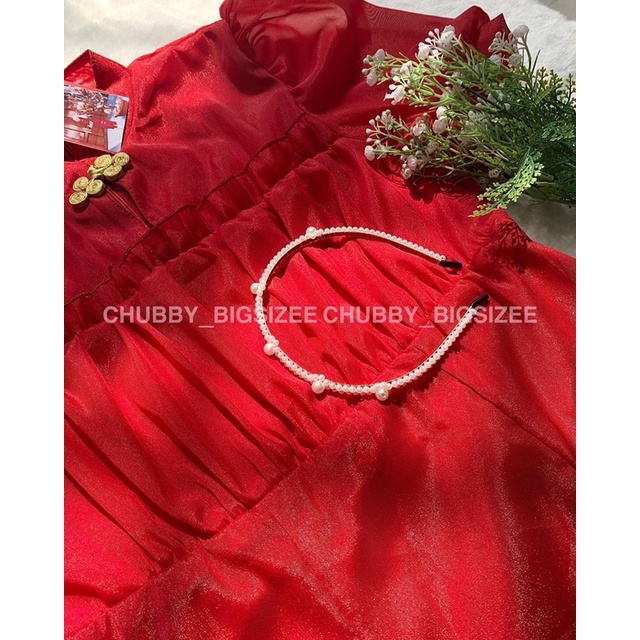 [ BIGSIZE ] ÁO DÀI CÁCH TÂN ĐỎ TỪ 55-90kg