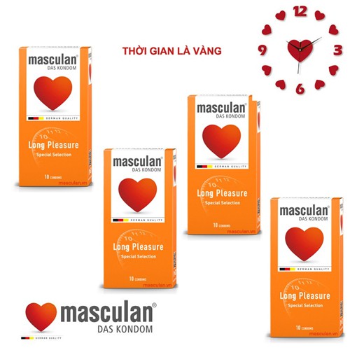 Combo 4 hộp bao cao su Masculan kéo dài quan hệ