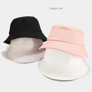 Nón Bucket Mũ Bucket Mũ Tai Bèo Nón Tai Bèo Nam Nữ Trơn Đơn Giản Chất Cotton Thoáng Mát