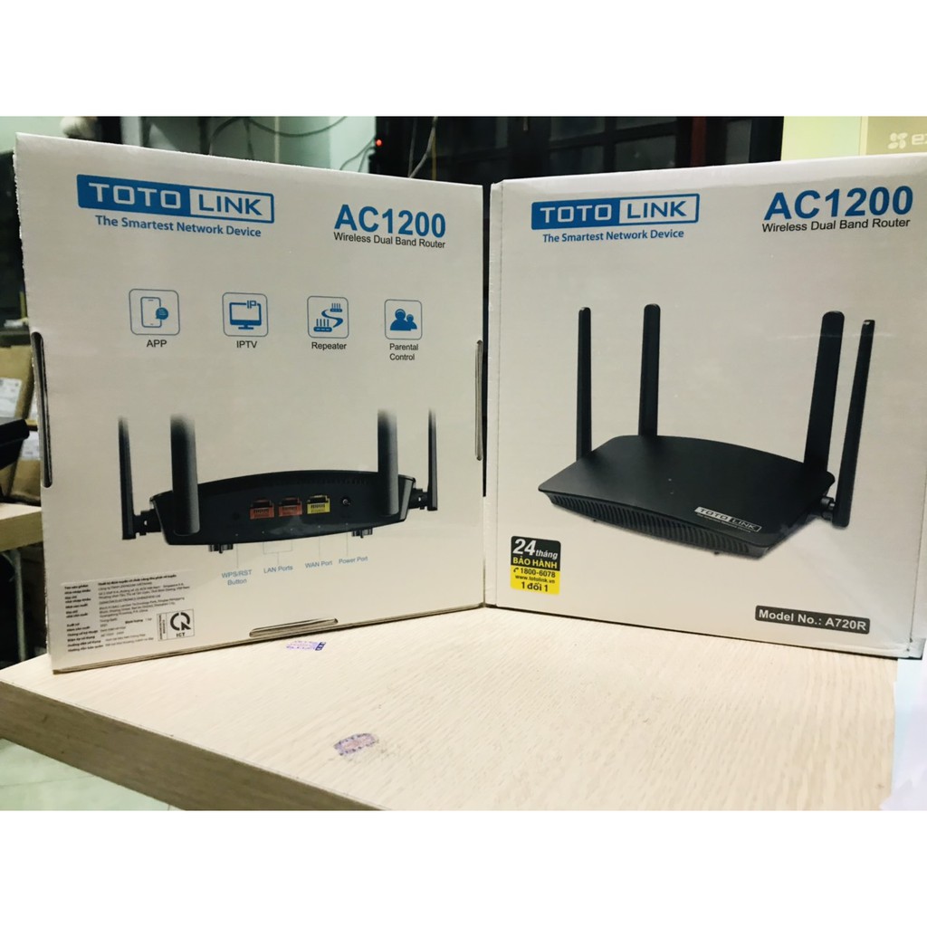 Bộ phát Wifi băng tần kép AC1200 Totolink A720R