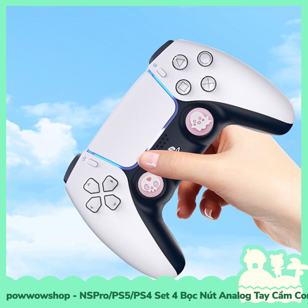 [Sẵn VN - Hỏa Tốc] NSPro/PS4/PS5 Set 4 Bọc Nút Cần Xoay Analog Cho Tay Cầm Controller Ghost &amp; Bones
