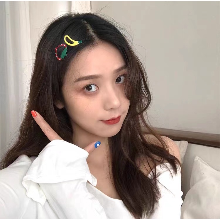 Kẹp Tóc Càng Cua In Hình Quả Dâu Thời Trang Hàn Quốc Cho Nữ