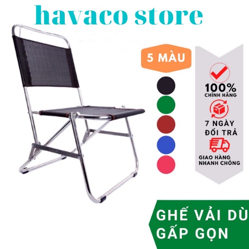 Ghế vải dù gấp gọn cho quán Trà tranh , Câu cá , Du lịch , Dã ngoại