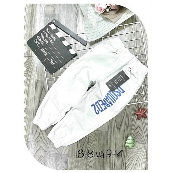 Quần trắng dài kaki bo gấu BT