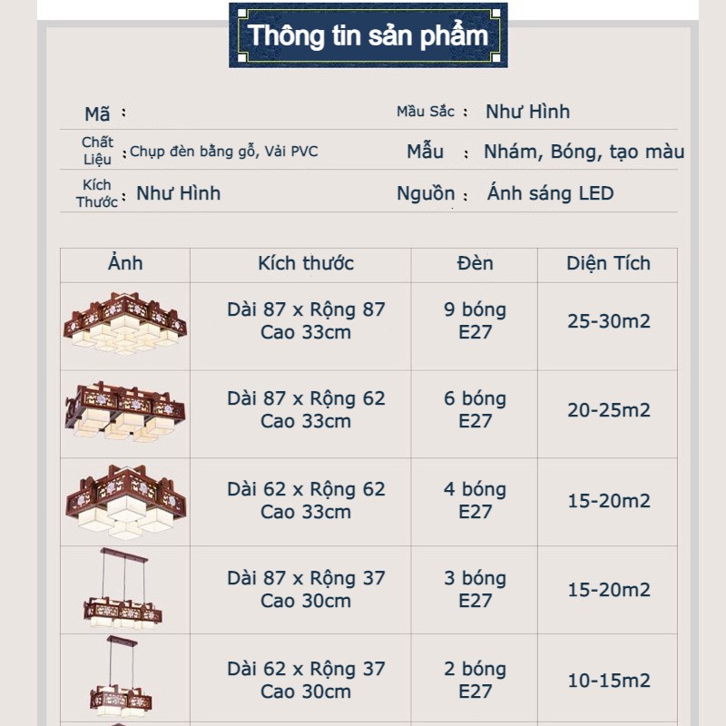 Đèn lồng gỗ trang trí nội thất, phòng khách, phòng ăn cổ điển sang trọng Phù Hợp Trang Trí Không Gian Nhà Gỗ, Phòng thờ