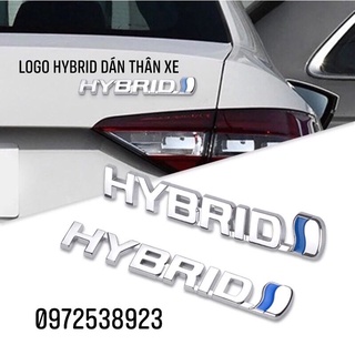 logo HYBRID dán thân xe hàng cao cấp