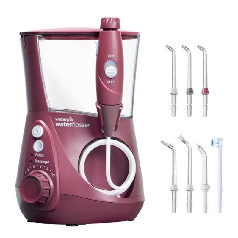 (Sẵn) Máy tăm nước Waterpik WP-669CD Water Flosser Aquarius Professional - Màu Deep Burgundy