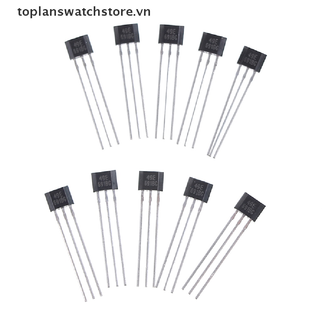toplanswatchstore   10pcs Hall element 49E OH49E SS49E linear Sensor Hall sensor   VN