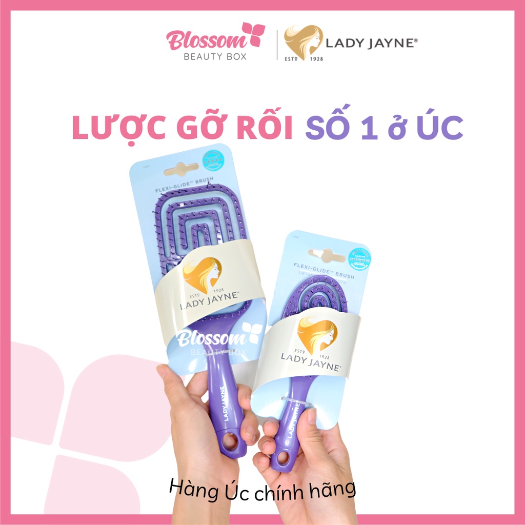 Lược gỡ rối detangling brush LADY JAYNE bản dude WET Brush
