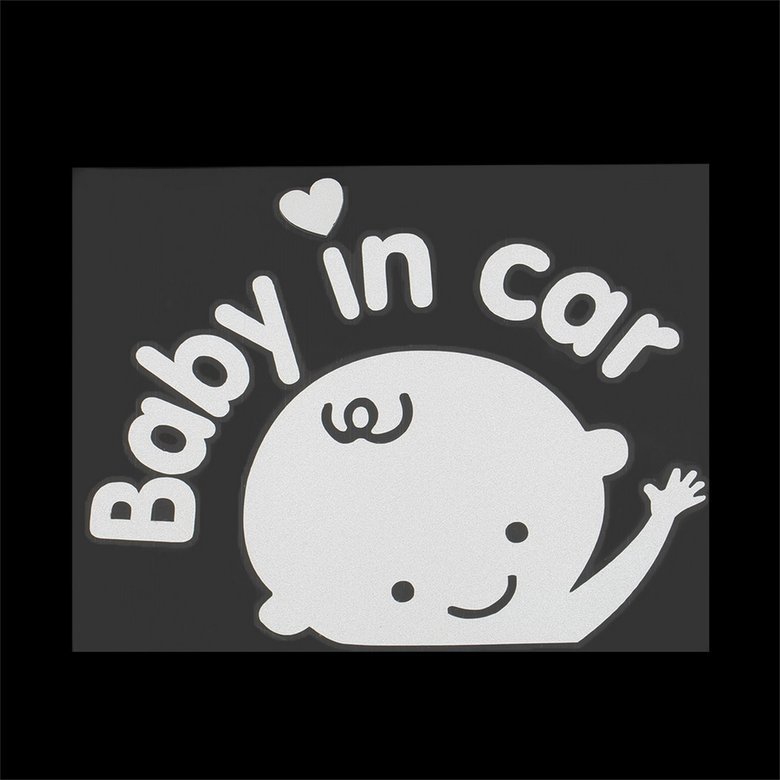 Nhãn dán phản quang họa tiết hoạt hình "Baby in Car" trang trí xe hơi