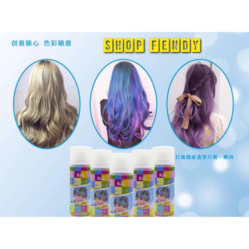 Gôm Xịt Nhuộm Tóc Tạm Thời Kingyes 120ml/chai 10 Màu Thời Trang Cá Tính