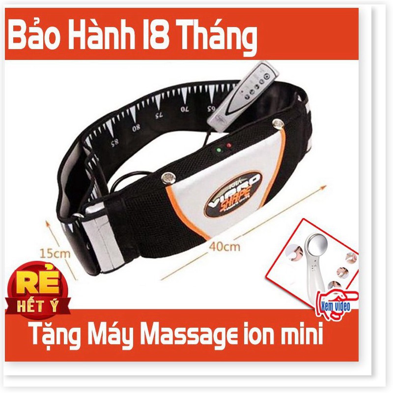 Đai Massage Giảm Mỡ Bụng VIBRO SHAPE Giảm Đau Mỏi Lưng Vai Gáy Bả [Hành 18 Tháng]