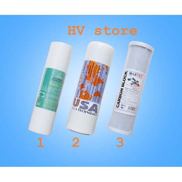 Bộ lõi lọc nước số 1,2,3 dành cho các dòng máy lọc nước RO