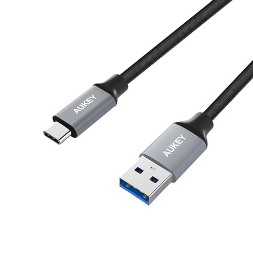 Bộ Cáp Sạc Type C Sang USB-A  Aukey CB-CMD1 Sạc Nhanh 3.0 1 Mét - Hàng Chính Hãng