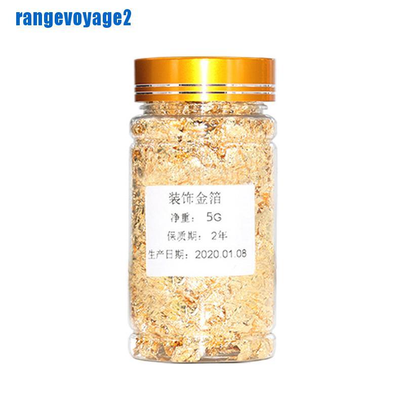 [range2] Edible Grade Gold Leaf Schabin Flakes 24K Gold Decorative Dishes Art Decorating [vn]