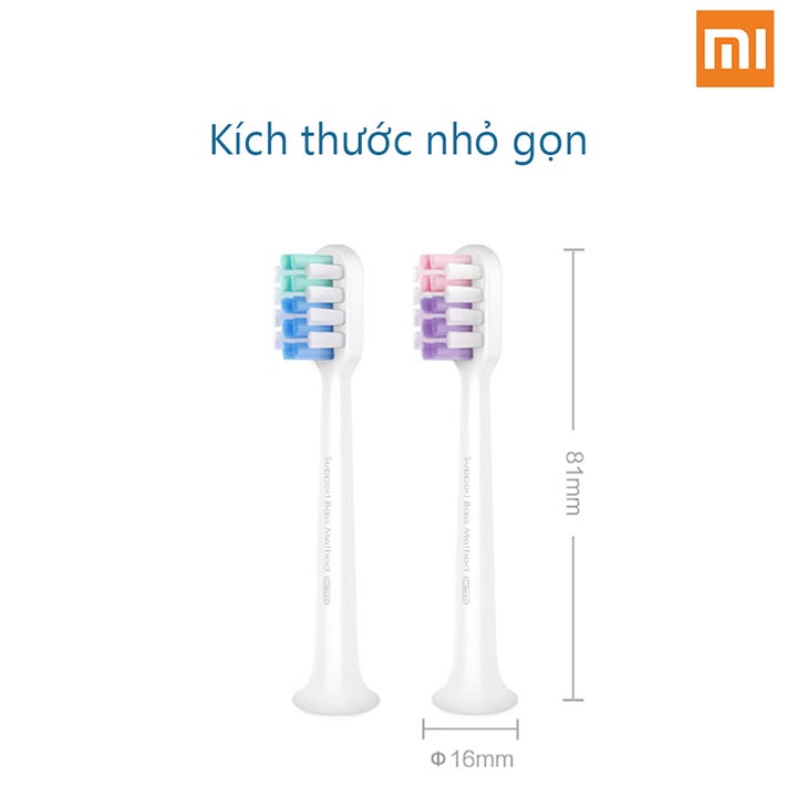 Bộ 2 đầu thay thế bàn chải điện xiaomi DR-BEI sonic loại lông mềm EB-P0202 GUM