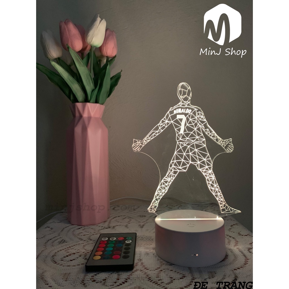 Đèn Ngủ 3D Led Ronaldo | 16 Màu + Remote | Đèn Ngủ 3D | MinJ Shop