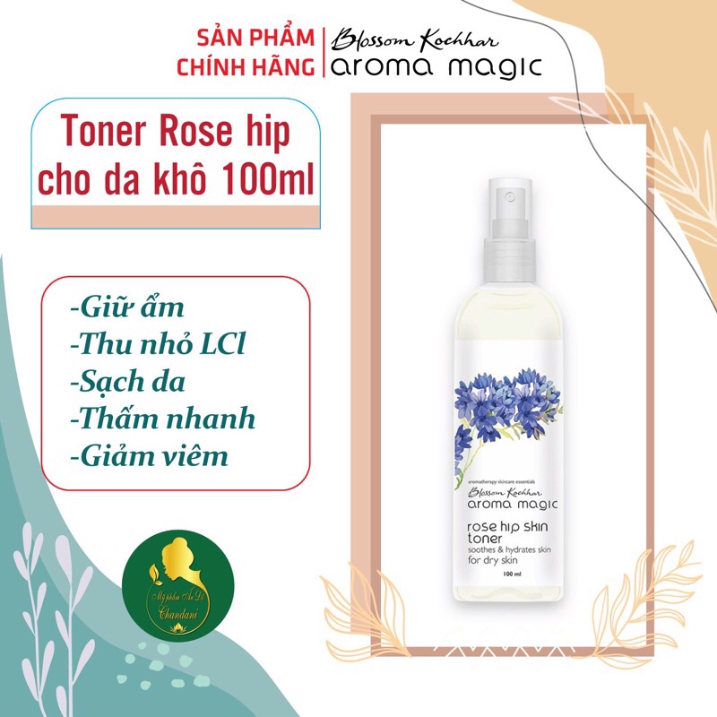 Toner, nước hoa hồng cho da khô Aroma magic rose hip skin toner 100ml