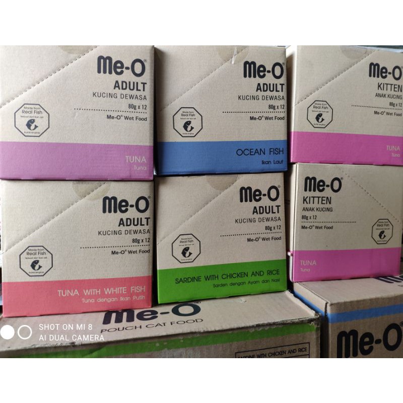 Pate cho mèo lớn, pate cho mèo con MeO 80g vị cá ngừ, cá thu, thịt gà!