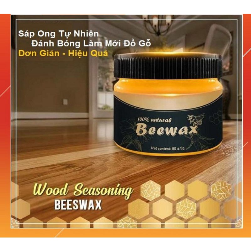 Sáp ong đánh bóng dồ gỗ, sáp ong Beewax hũ lớn, đánh bóng bàn ghế,  nền nhà