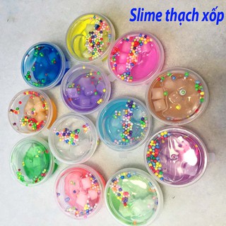 SLIME TRONG MỀM THẠCH XỐP Nhiều Màu Với Họa Tiết Độc Đáo