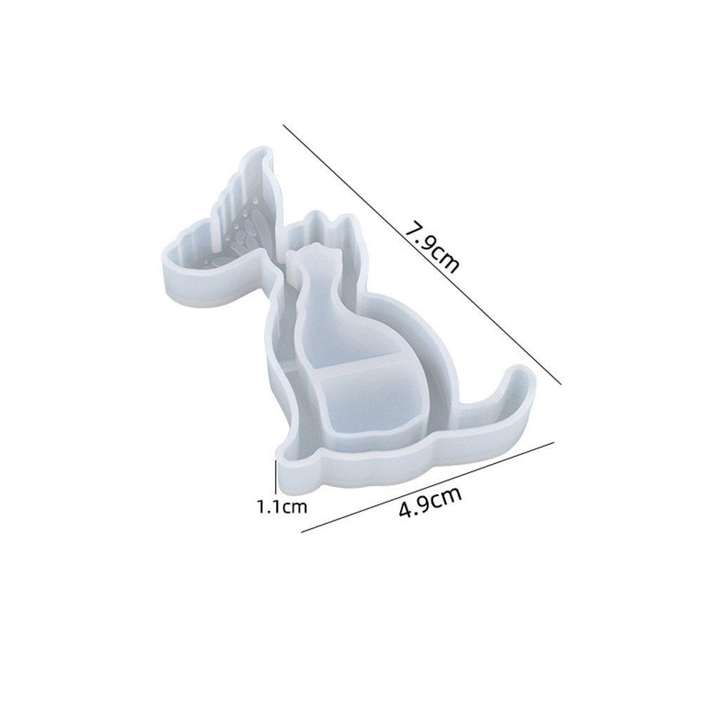 Khuôn Silicone Làm Móc Khóa Hình Đuôi Mèo Lắc Lư