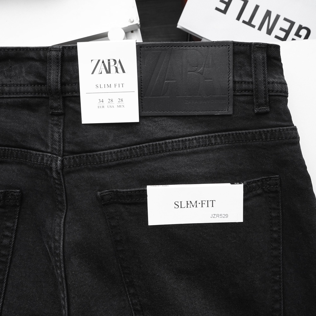 Quần jean dài nam Zara xám đen wash (Form Slimfit,chất vải co dãn,ống quần 15 - 17cm) - JZR 529 | BigBuy360 - bigbuy360.vn