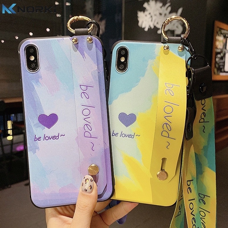 Ốp Điện Thoại TPU Mềm Có Dây Đeo Tay Cho OPPO A12 A12E A7 A5 A5S A3S A9 A91 A83 A59 A79 A1 OPPO F1S F5 F9 F11 F11Pro F17Pro F19Pro Plus