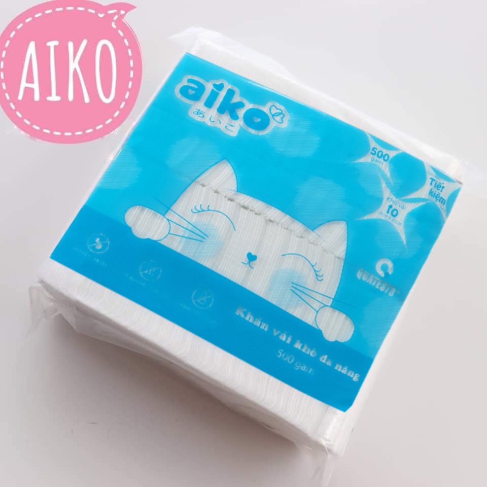 Combo 2 gói khăn vải khô đa năng Aiko 500g