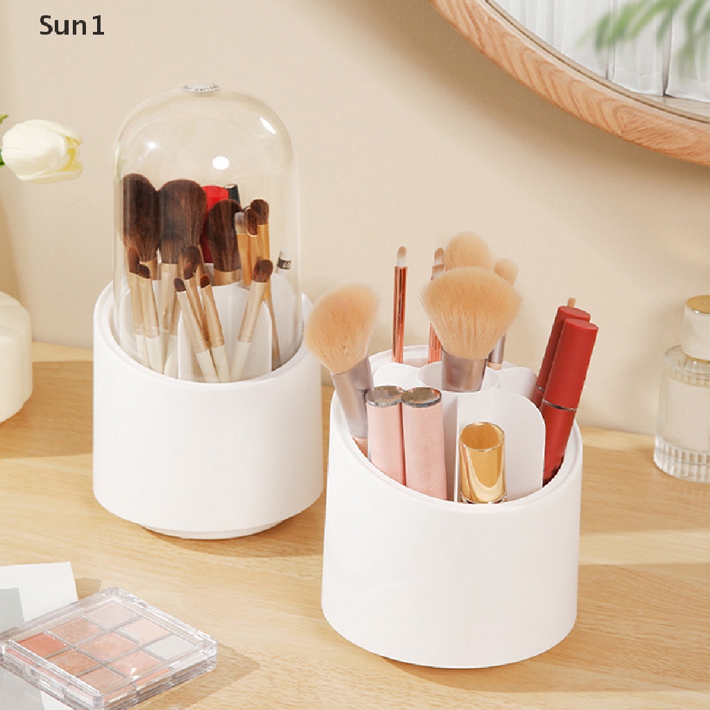 Sun1 &gt; 360 Độ° Hộp Đựng Bút / Cọ Trang Điểm Để Bàn Chống Bụi Tiện Dụng