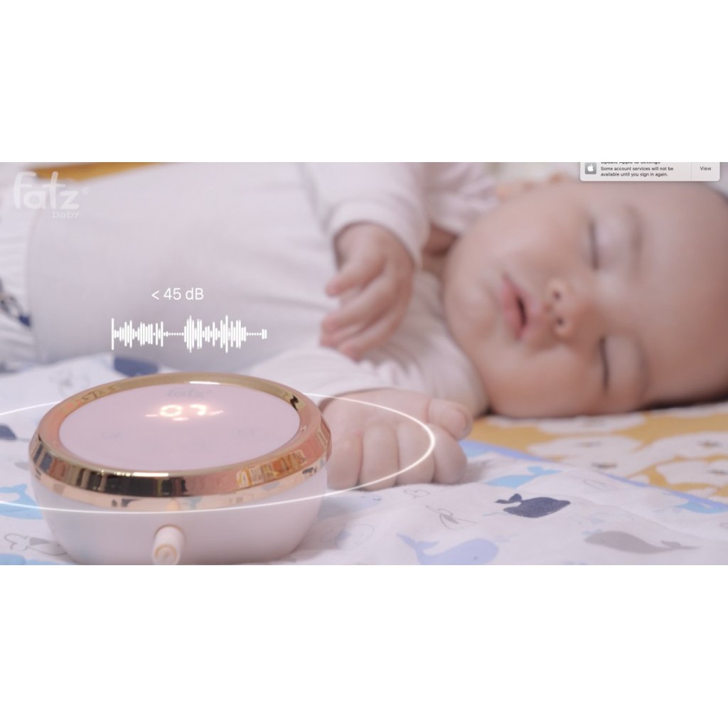 (Tặng 100 tăm bông trẻ Em) Máy hút sữa điện đôi có pin sạc Fatz Fatzbaby Resonance 1 - FB1171VN