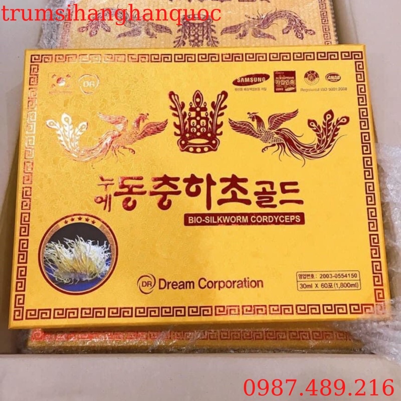 Nước Đông Trùng Hạ Thảo Hộp Gỗ Vàng Dream 60 gói