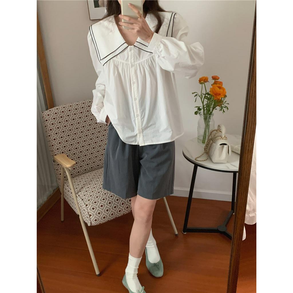 Áo Sơ Mi Hai Lớp Dài Tay Phong Cách Hàn Quốc Sành Điệu 61279