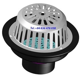 Bầu thoát nước mái, nước mưa bằng Gang + inox sus304 - HÀNG CHẤT BAO ĐỔI TRẢ