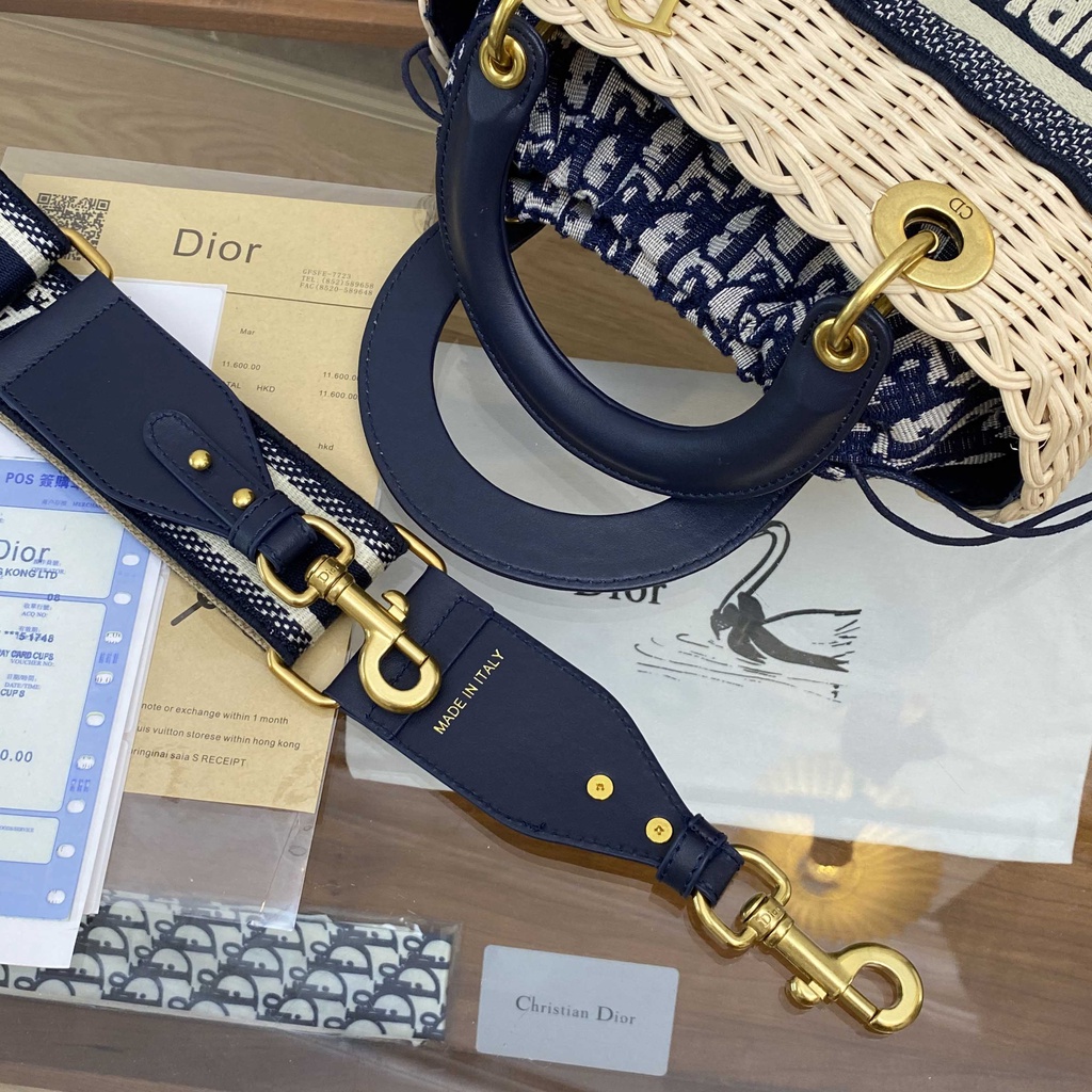 Túi xách nữ da thật thời trang cao cấp Christian Dior CD thiết kế đan tinh xảo, phong cách vintage