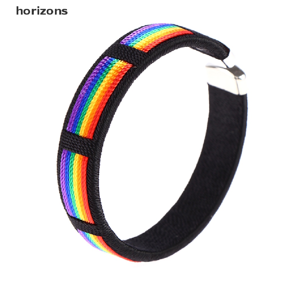 [horizons] Vòng Tay Hở Màu Cầu Vồng Cho Cặp Đôi Lesbians Gays Bisexuals