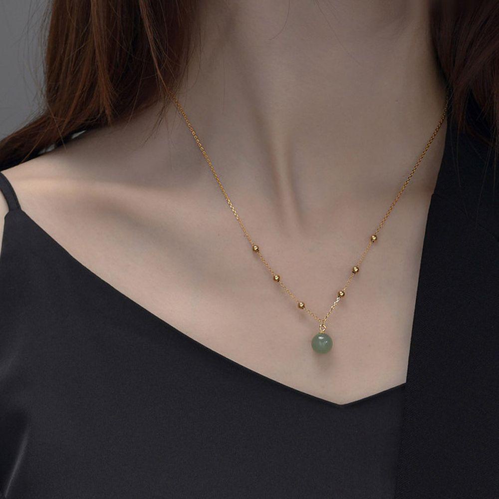 Vòng cổ Choker Bằng Thép Titan Phong Cách Trung Hoa Cổ Điển Đơn Giản Dành Cho Nữ