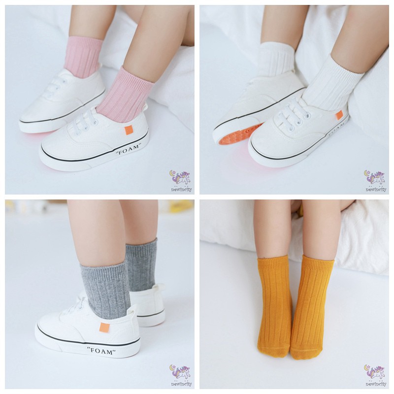 Vớ Chống Trượt Màu Trơn Dành Cho Bé Trai Và Gái