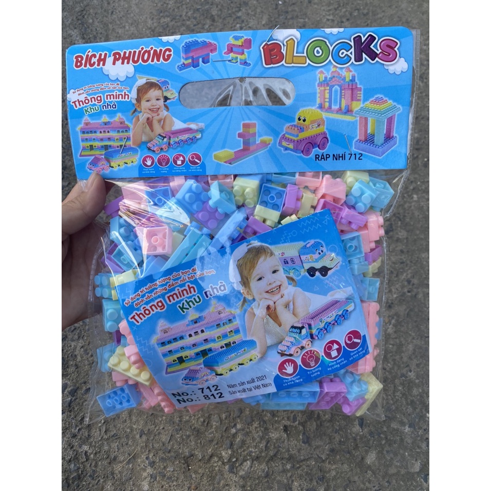 Bộ Đồ Chơi Mảnh Lắp Ghép Bằng Nhựa,đồ chơi khối xây dựng thú vị phát triển tư duy cho bé Mã_712
