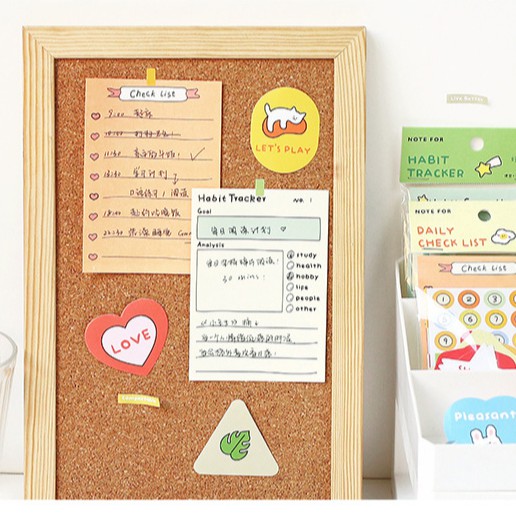 Giấy Nhớ Memo Pad Giấy Note Check List Quản Lý Thói Quen Hàng Ngày Monthly Plan Cho Sổ Planner Bullet Journal A02- HAMYN