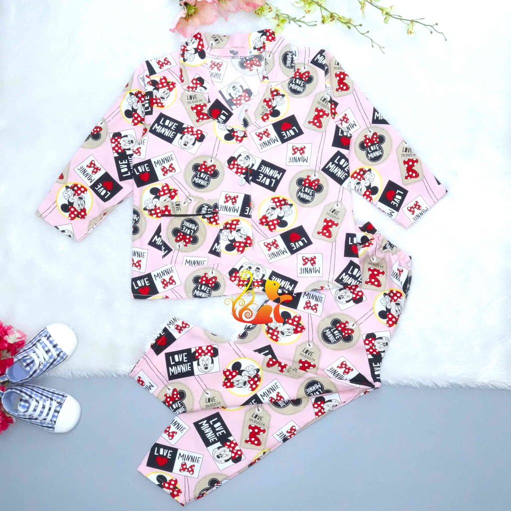 Đồ Mặc Nhà "Mít Ki nơ bi" Pijama Kate Thái Quần Dài - Cho Bé 16-42kg.