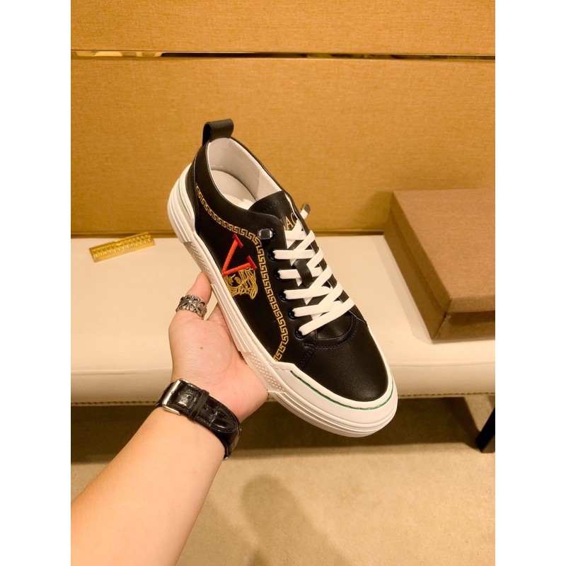 Giày thể thao nam Versace da thật cao cấp logo thêu