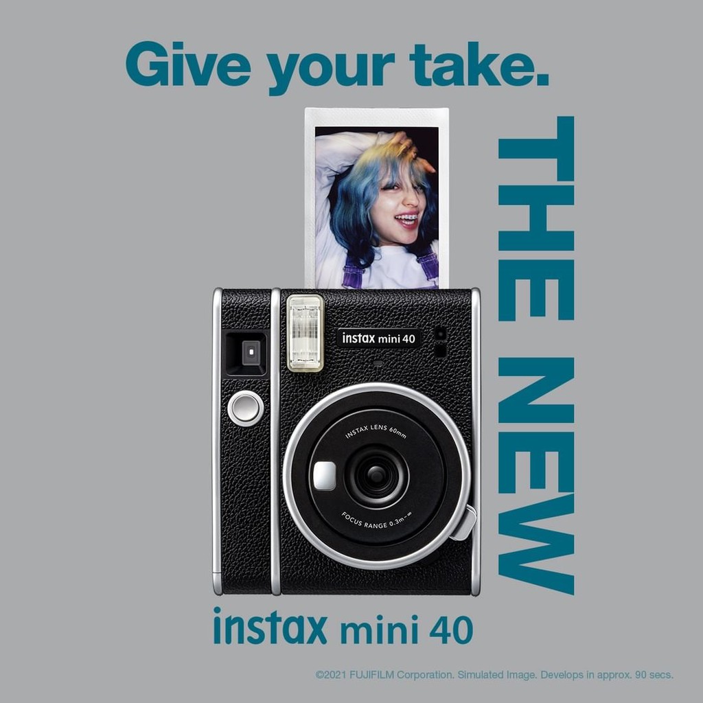 Instax Mini 40 - Máy ảnh lấy ngay Fujifilm - Chính hãng BH 1 năm - Tặng kèm 10 film