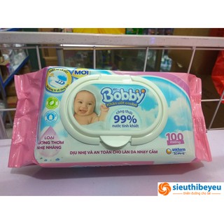 Khăn ướt bobby có hương/không hương 100 tờ