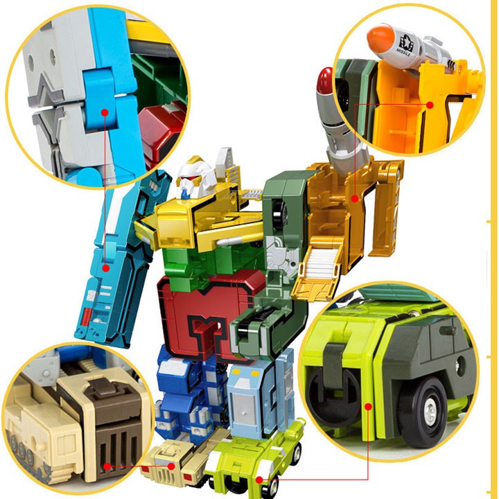 Bộ Robot số 0-9 kèm dấu cộng trừ nhân chia đồ chơi lắp ráp